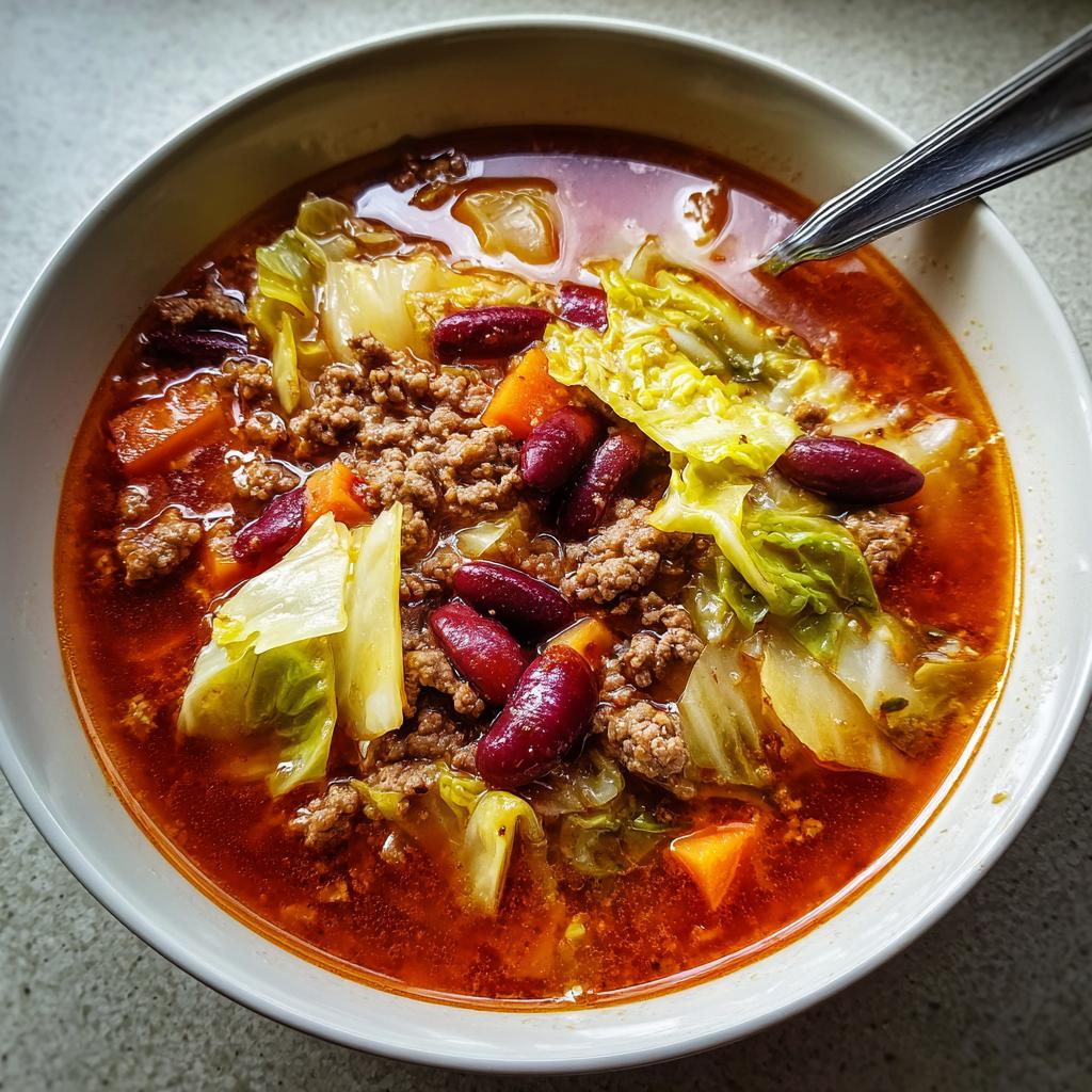Hearty Cabbage Beef Soup: 5 Star Comfort 6 Cabbage Beef Soup - detail 2