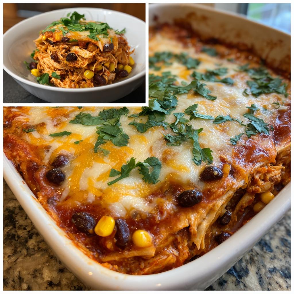 Crockpot Chicken Enchilada Casserole - detail 1