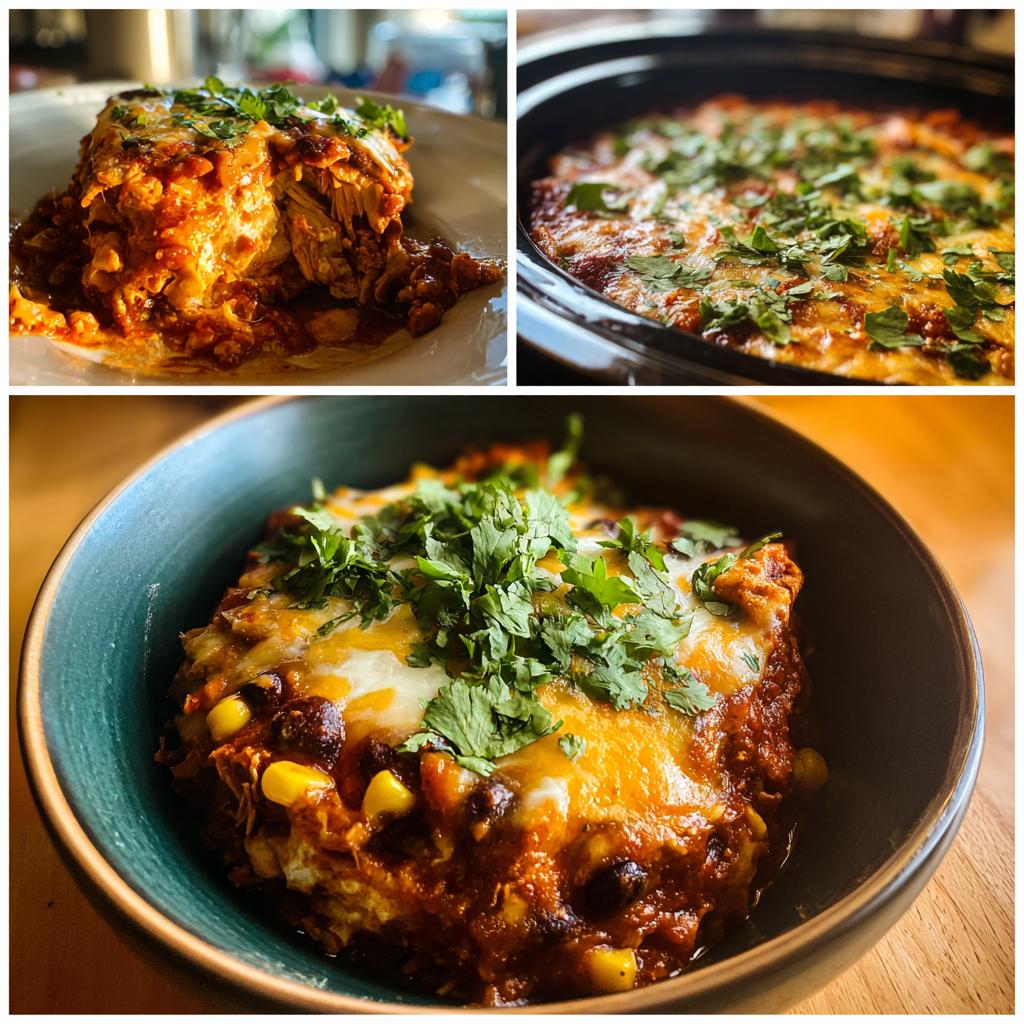 Crockpot Chicken Enchilada Casserole - detail 3
