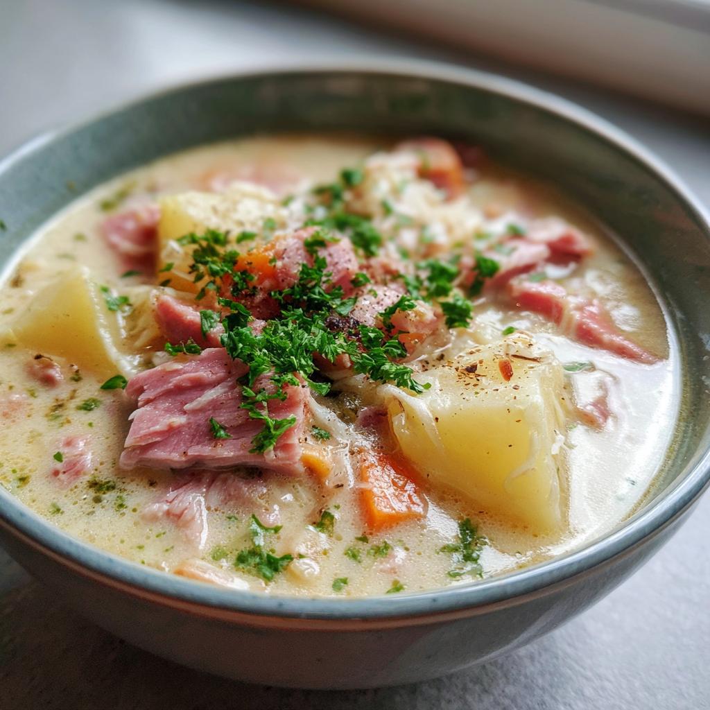 Comforting Delicious chicken Ham Potato Soup 6 Delicious Ham and Potato Soup - detail 2