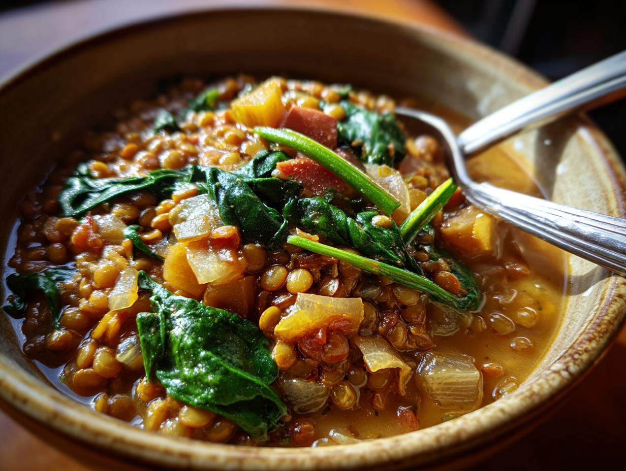 Hearty Lentil and Buckwheat Soup: 1 hour magic 7 Lentil and Buckwheat Soup - detail 3