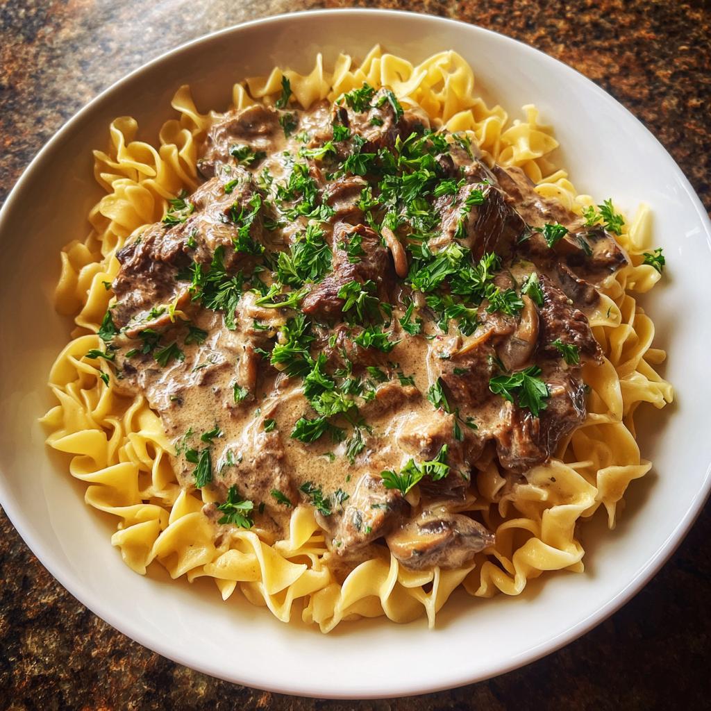 Slow Cooker Beef Stroganoff - detail 2