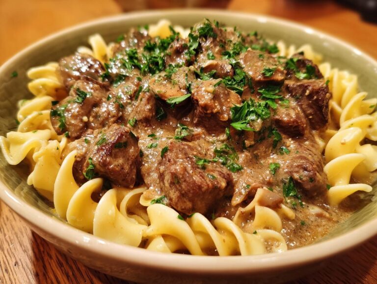 Slow Cooker Beef Stroganoff