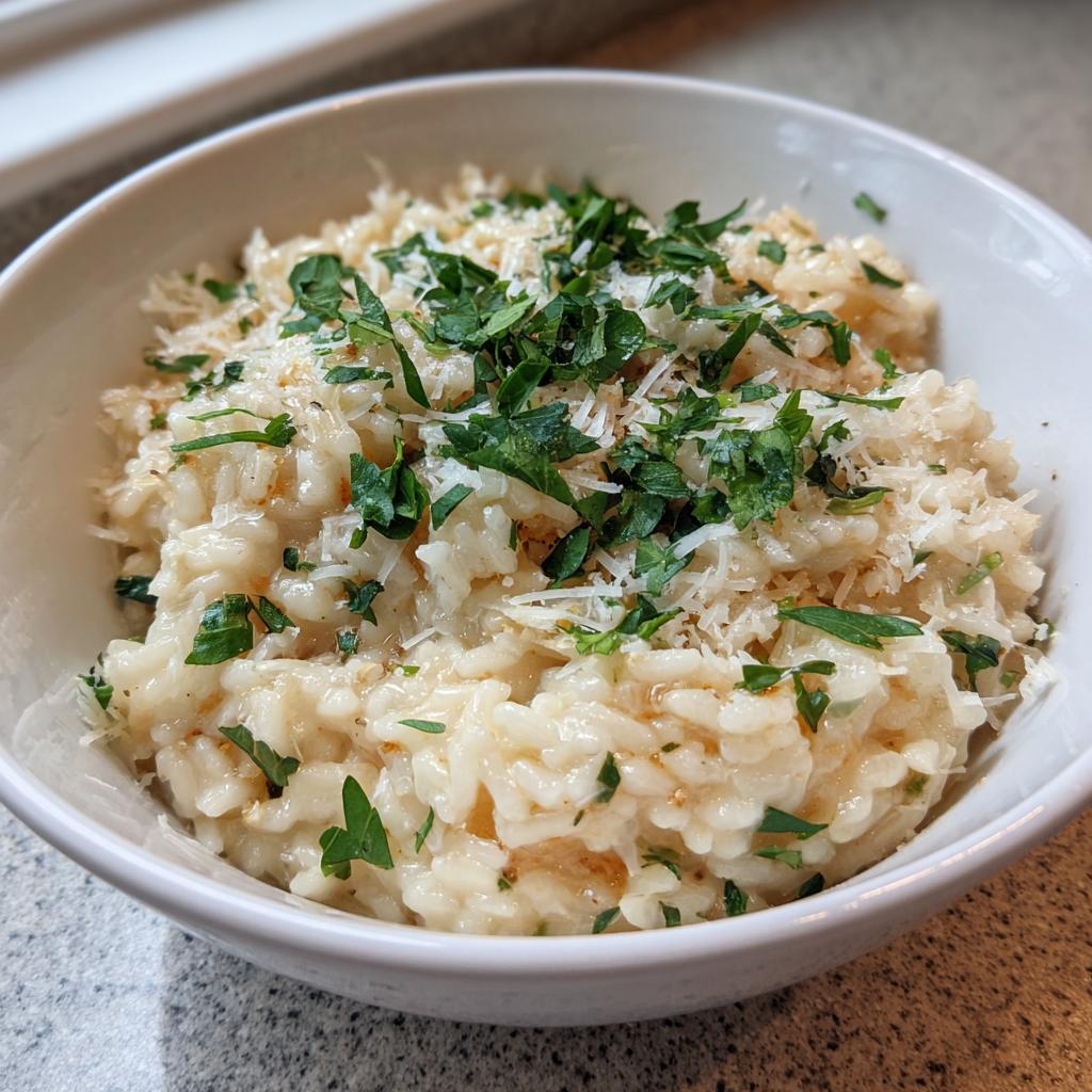 Slow Cooker Garlic Parmesan Risotto - detail 1