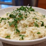 Slow Cooker Garlic Parmesan Risotto