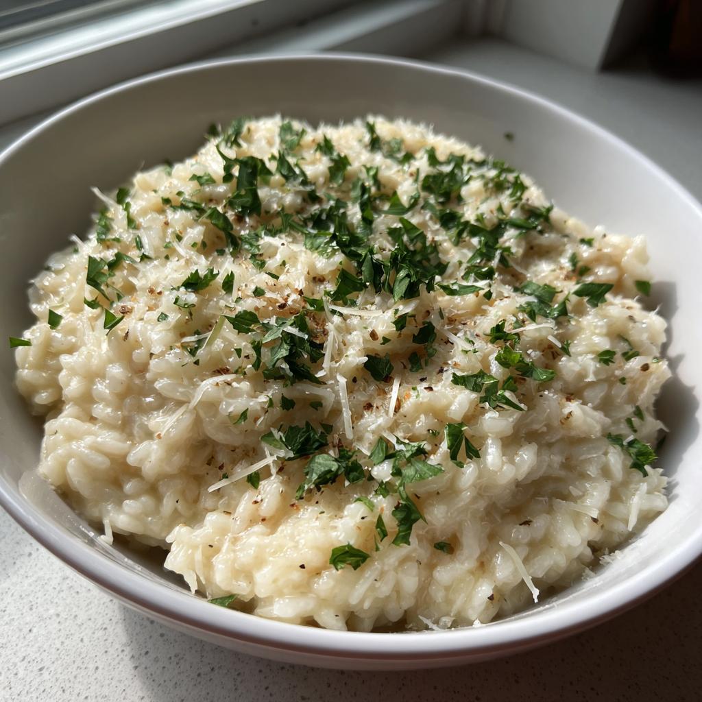 Slow Cooker Garlic Parmesan Risotto - detail 2