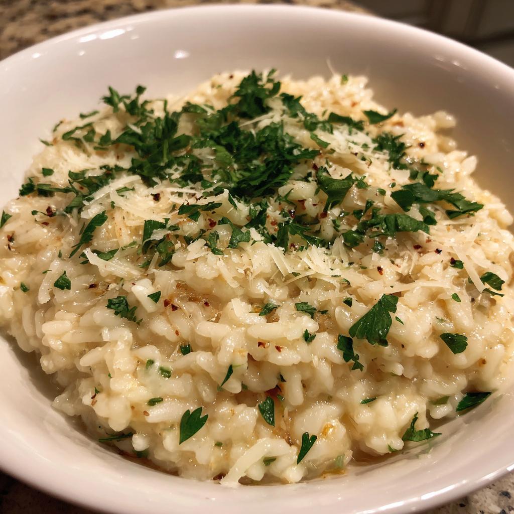 Slow Cooker Garlic Parmesan Risotto - detail 3