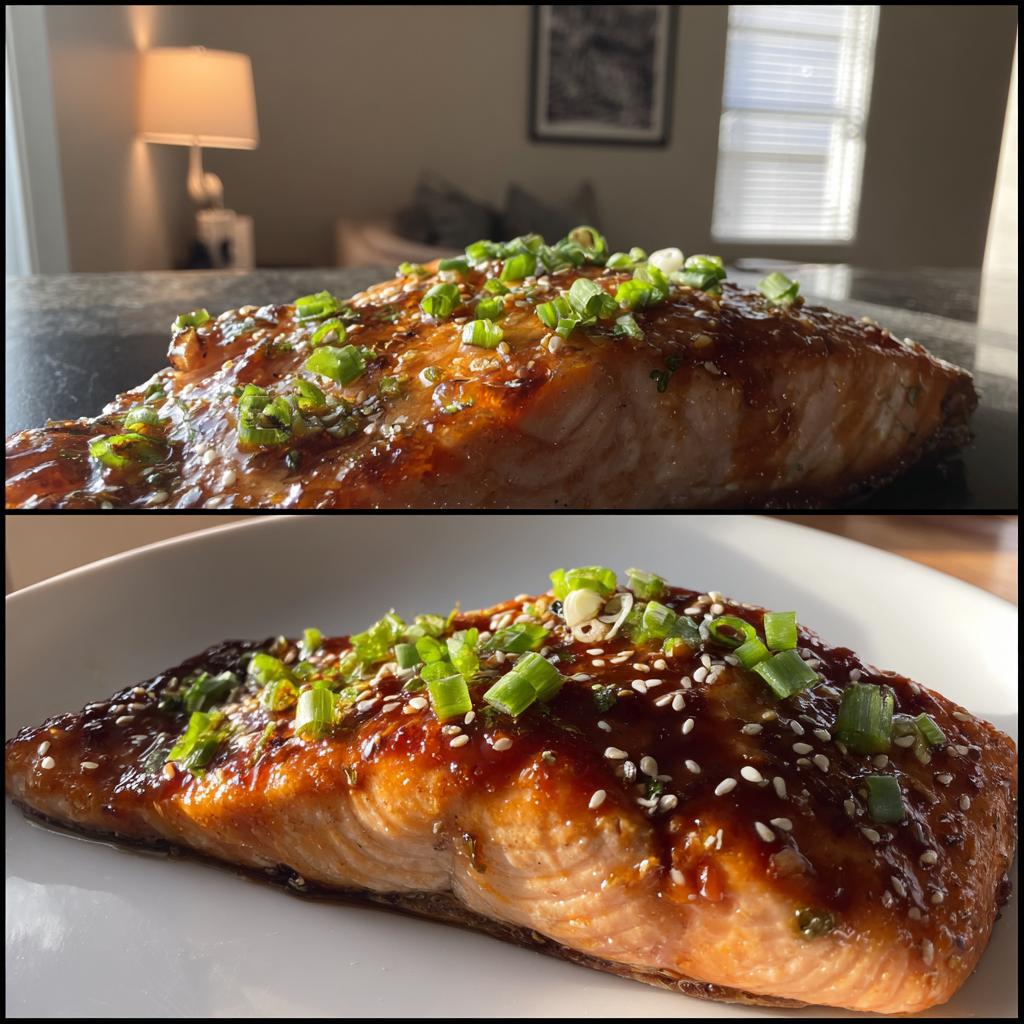 Slow Cooker Honey Garlic Glazed Salmon - detail 1