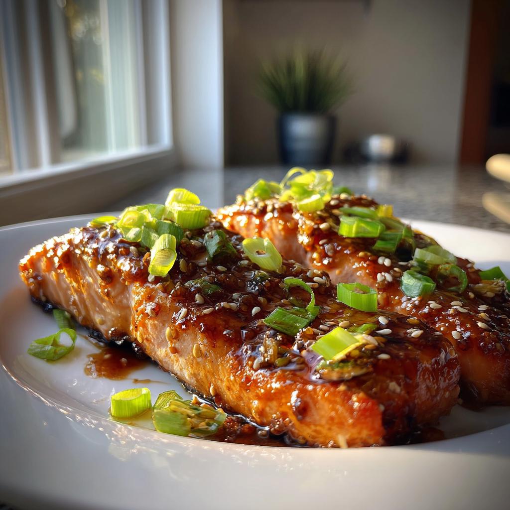 Slow Cooker Honey Garlic Glazed Salmon - detail 2