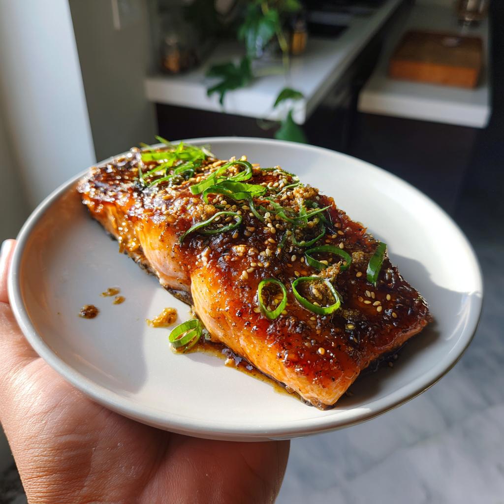 Slow Cooker Honey Garlic Glazed Salmon - detail 3