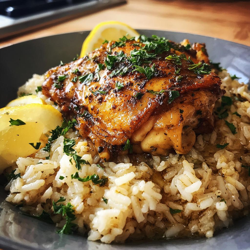Slow Cooker Lemon Herb Chicken and Rice - detail 3