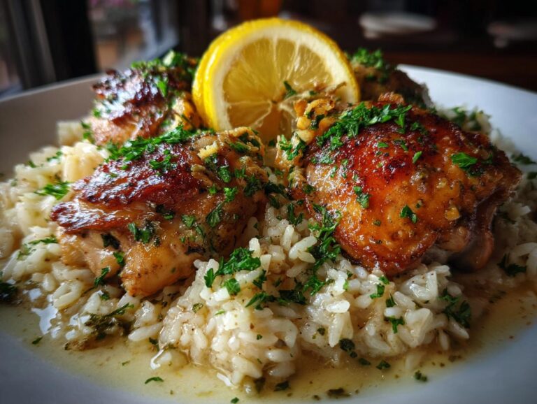 Slow Cooker Lemon Herb Chicken and Rice