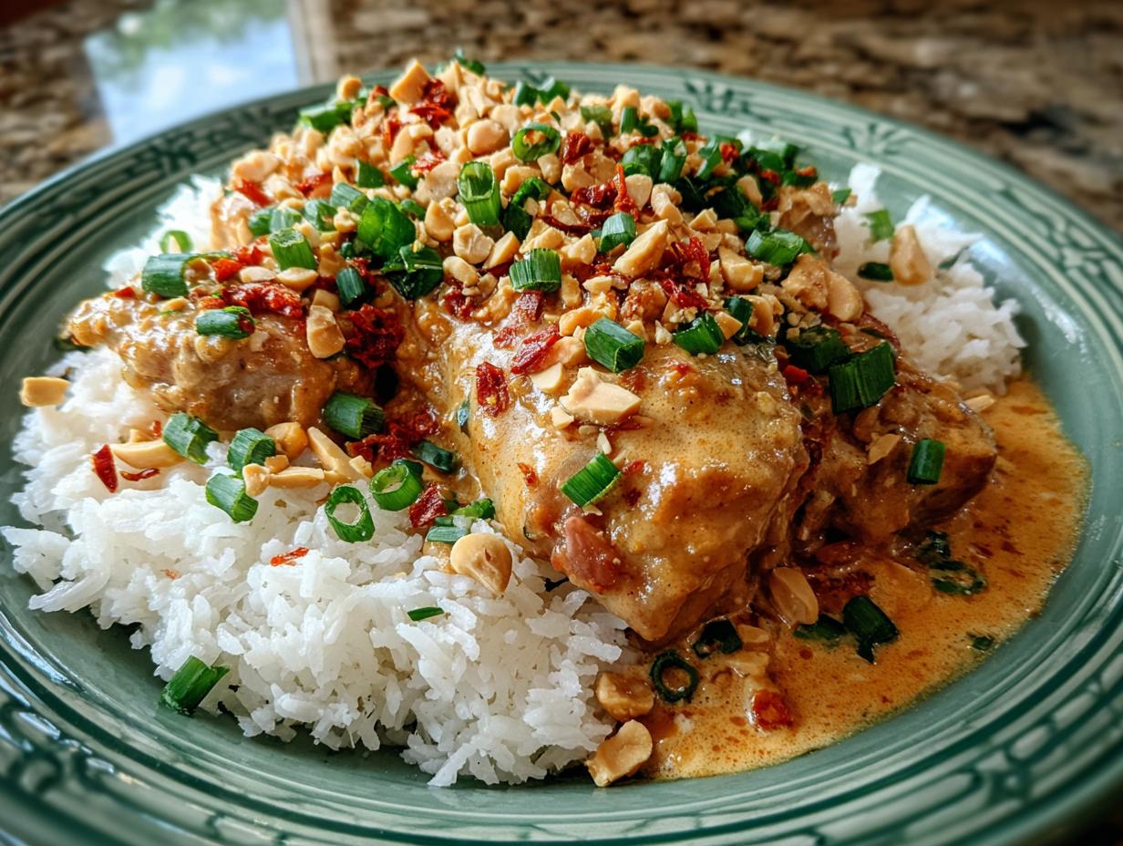 Slow Cooker Thai Peanut Chicken