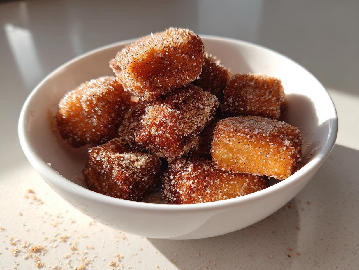 Sweet Air Fryer Churro Bites: 12 Min Delicious