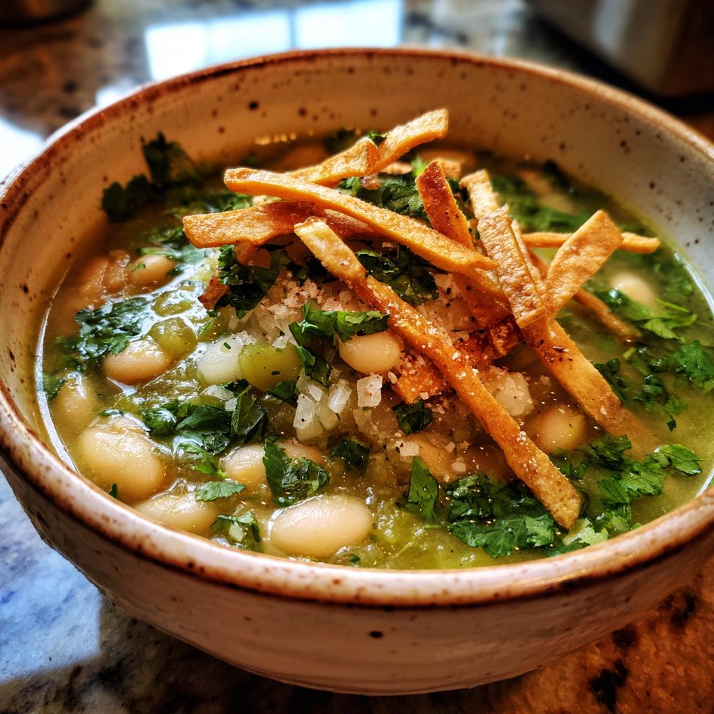 White Bean Tomatillo Soup: Cozy flavor 5 White Bean and Tomatillo Soup - detail 1