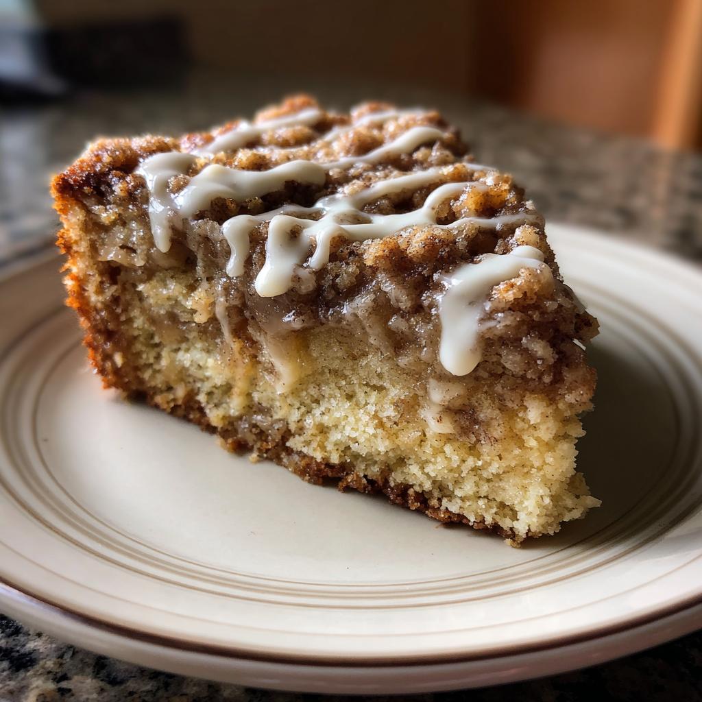 Apple Crumb Cake with Cinnamon Apple Drizzle - detail 1
