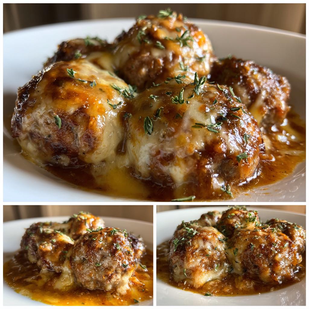 Cheesy French Onion Meatballs: 1 Ultimate Comfort 5 Cheesy French Onion Meatballs: The Ultimate Comfort Food Recipe - detail 1