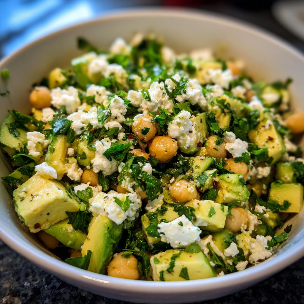 Chickpea Feta Avocado Salad: 15 Min Delight 4 Chickpea Feta Avocado Salad - detail 1