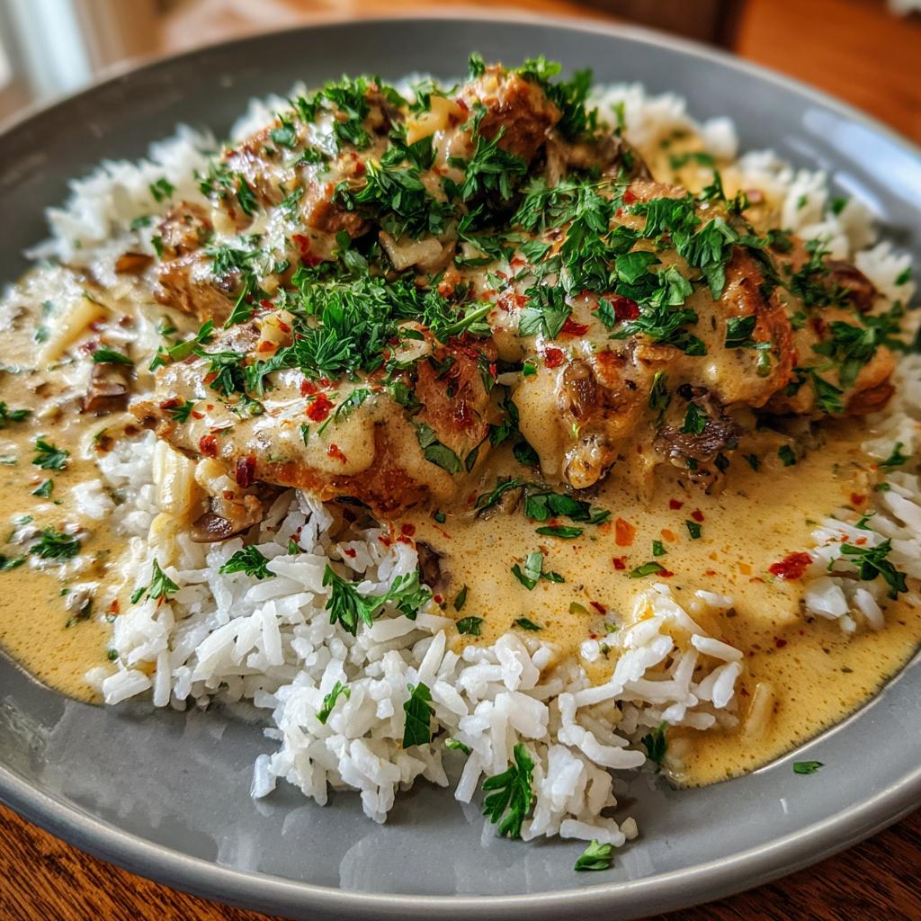 Creamy Smothered Chicken and Rice - detail 1