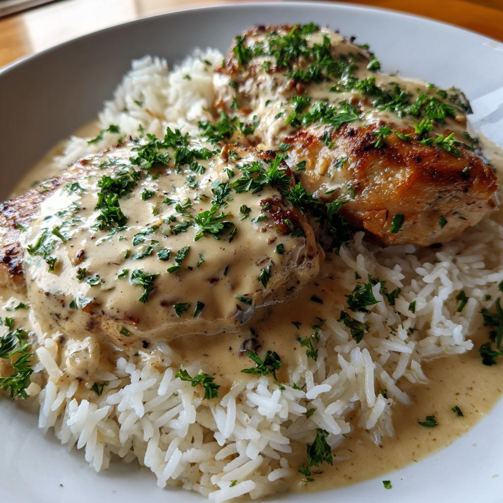 Creamy Smothered Chicken and Rice - detail 2
