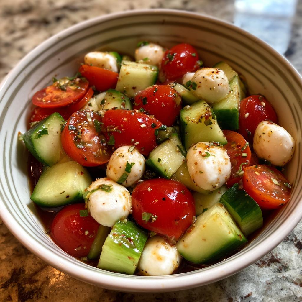 Fresh Cucumber Caprese Salad - detail 1