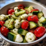 Fresh Cucumber Caprese Salad