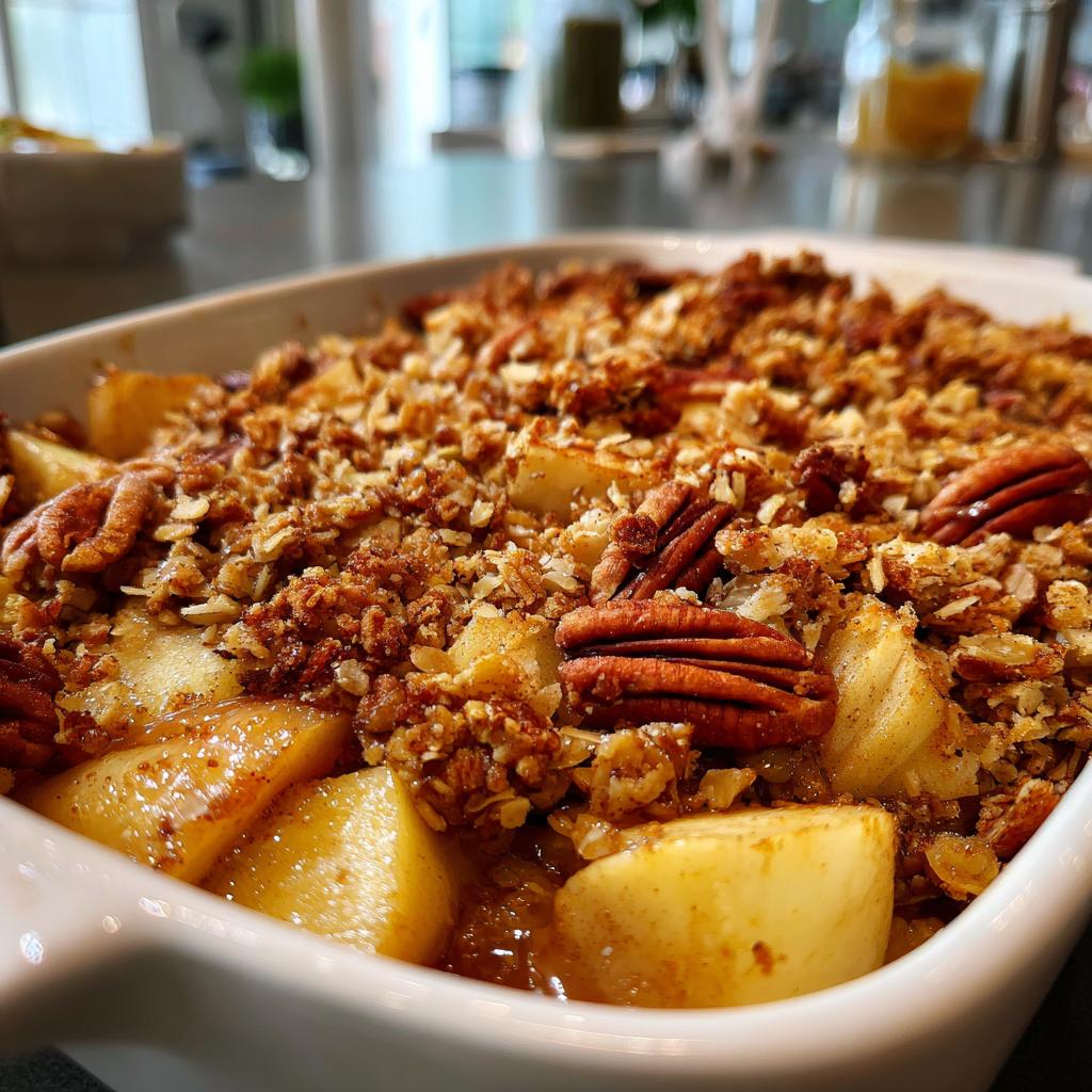 Healthy Breakfast Apple Crumble - detail 1