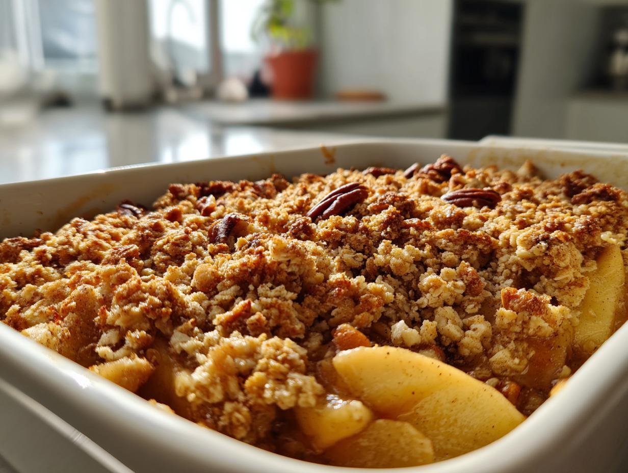 Healthy Breakfast Apple Crumble - detail 3