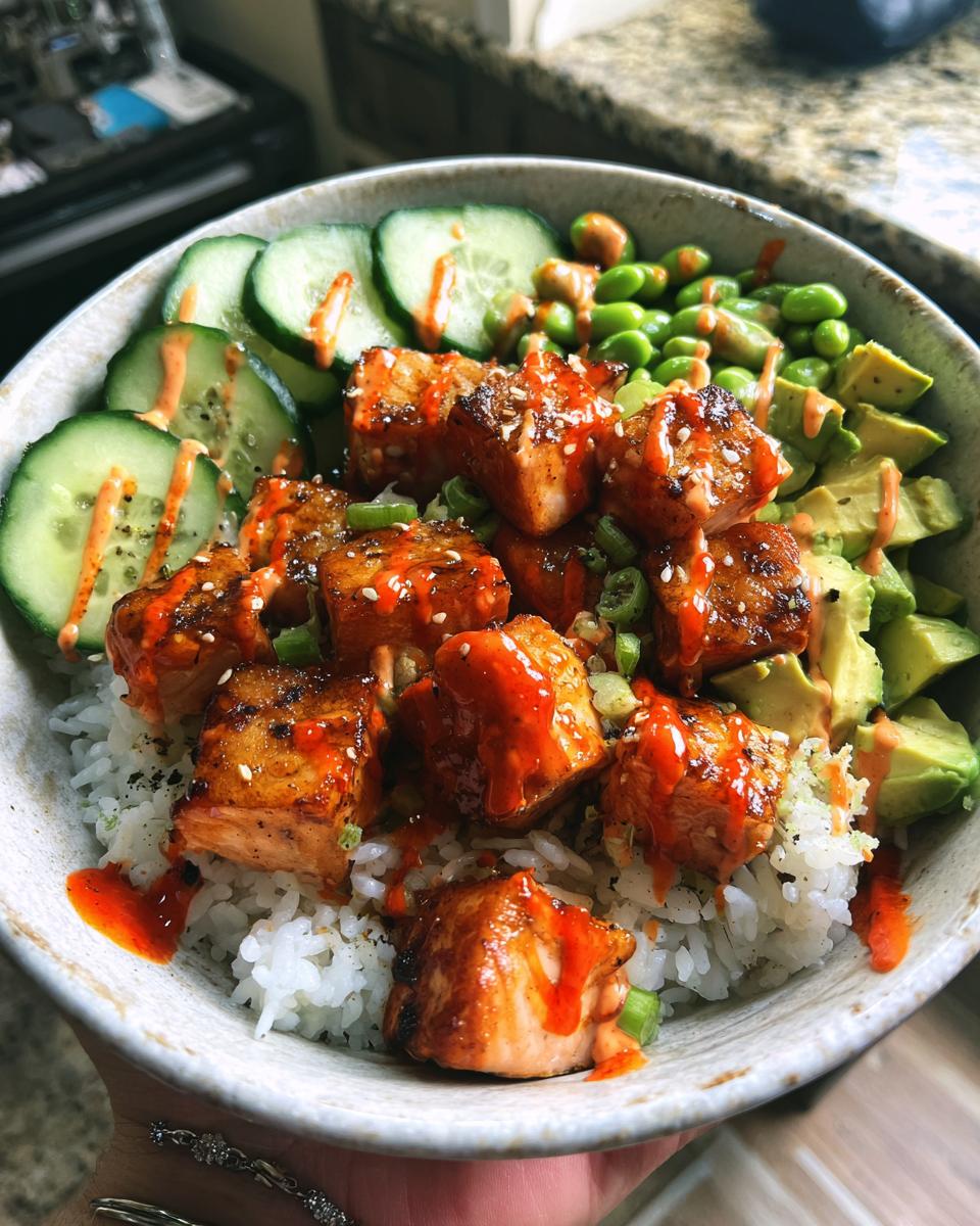 Amazing Honey Sriracha Salmon Bowls: 4 Servings 5 Honey Sriracha Salmon Bowls: A Sweet and Spicy Delight - detail 2