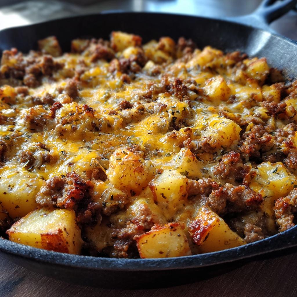 One-Pan Cheesy Meat & Potato Skillet - detail 1