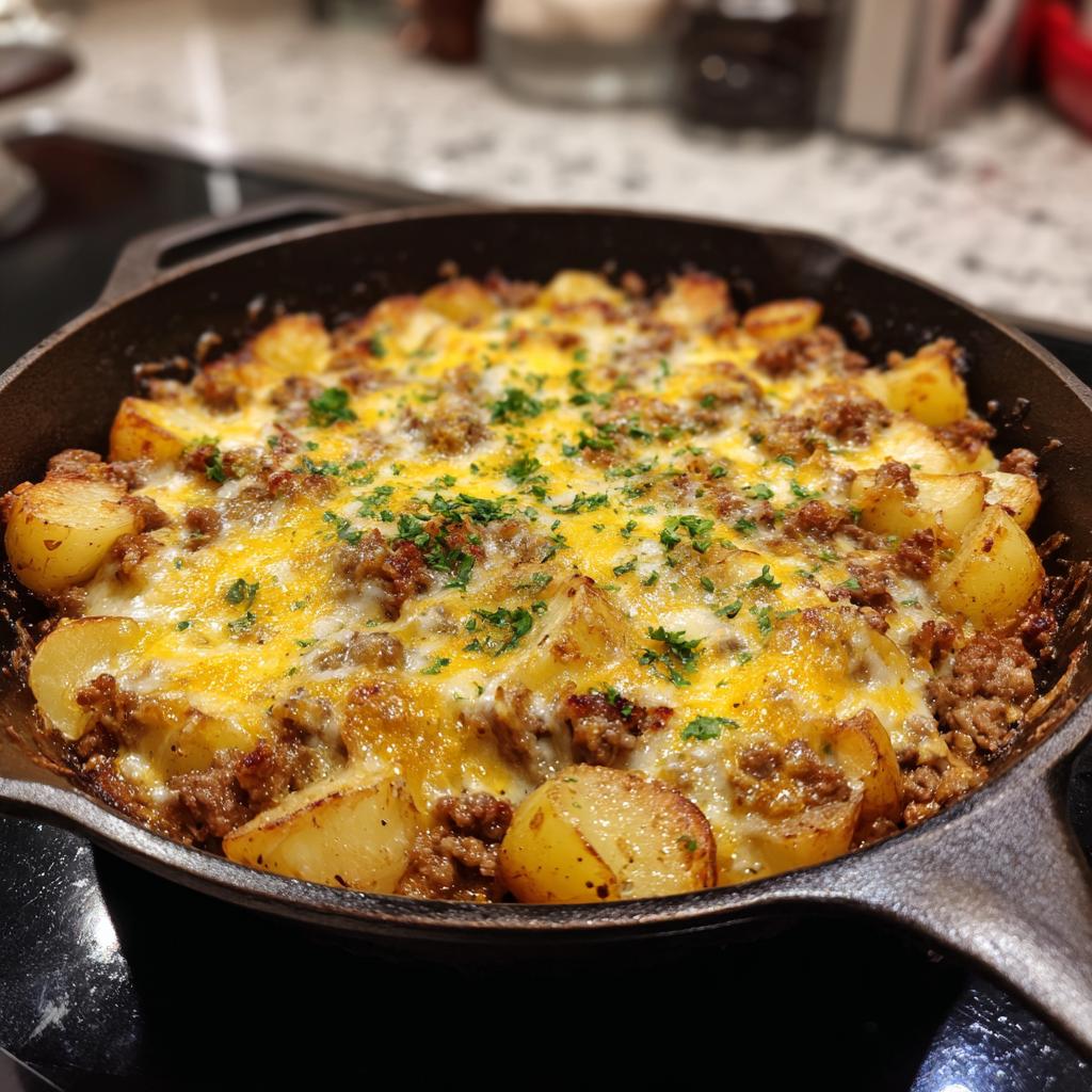 One-Pan Cheesy Meat & Potato Skillet - detail 2