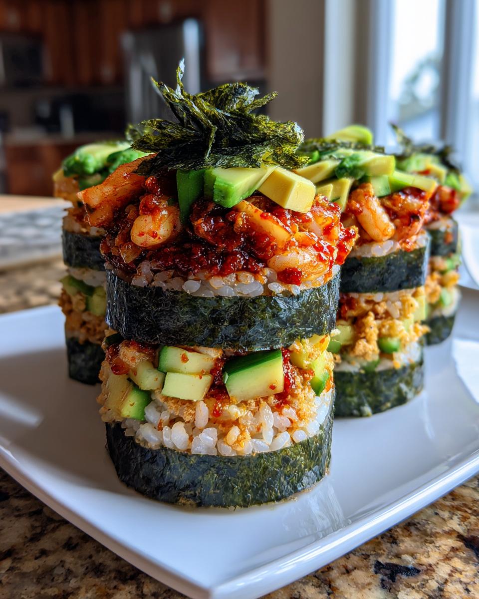 Amazing Spicy Shrimp Sushi Stacks: 1 Quick Recipe 6 Spicy Shrimp Sushi Stacks: A Delicious Twist Awaits! - detail 2