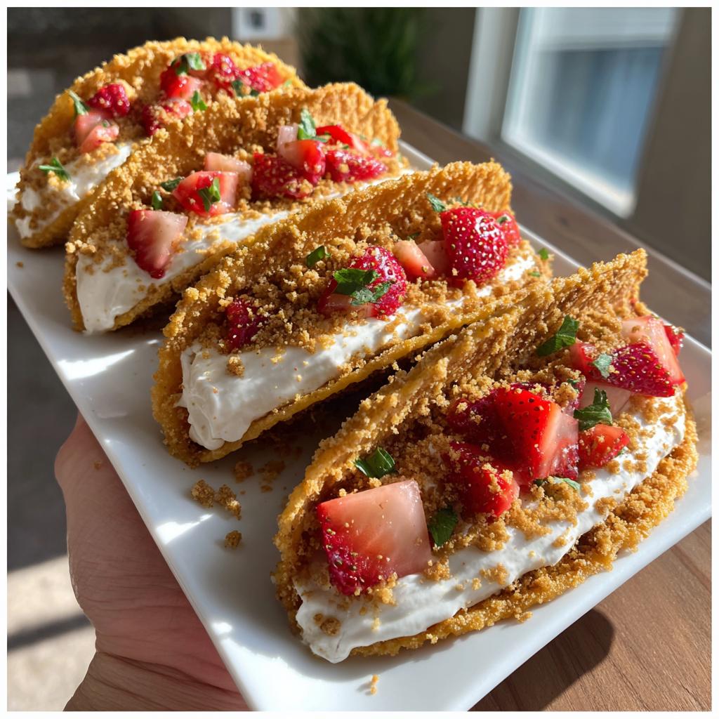 Strawberry Crunch Cheesecake Tacos - detail 1