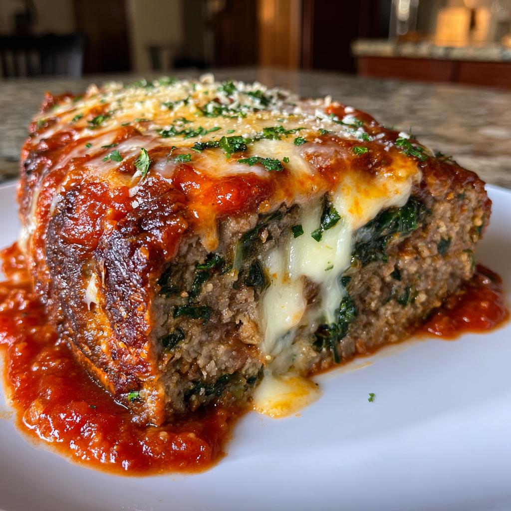 Stuffed Italian Meatloaf: 1 Luscious Recipe 6 Stuffed Italian Meatloaf - detail 2