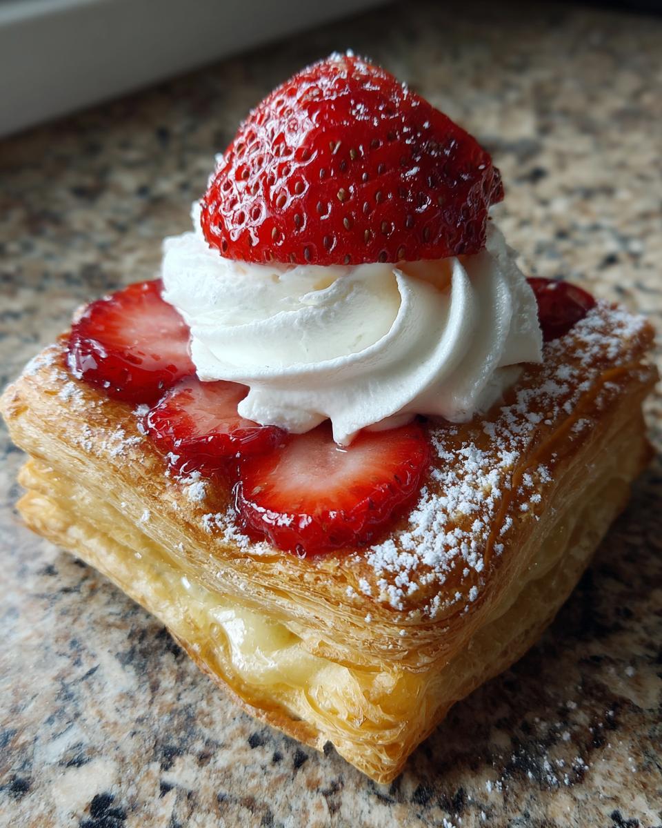 Easy Strawberry Pastry Delight 4 strawberry pastry - detail 1