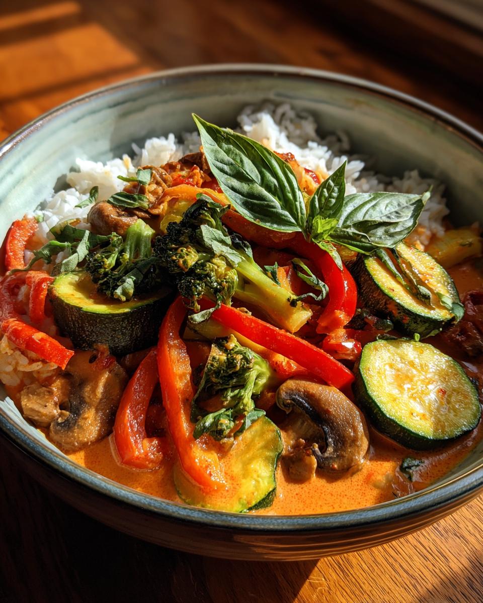 Amazing Vegan Thai Red Curry: 1 Dish Delight 6 vegan thai red curry - detail 2