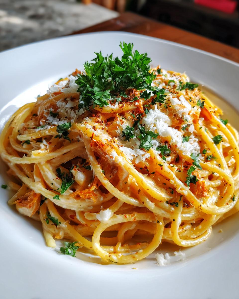 Amazing Cheesy Garlic Parmesan Spaghetti Dish 7 Cheesy garlic parmesan spaghetti and cream cheese - detail 3
