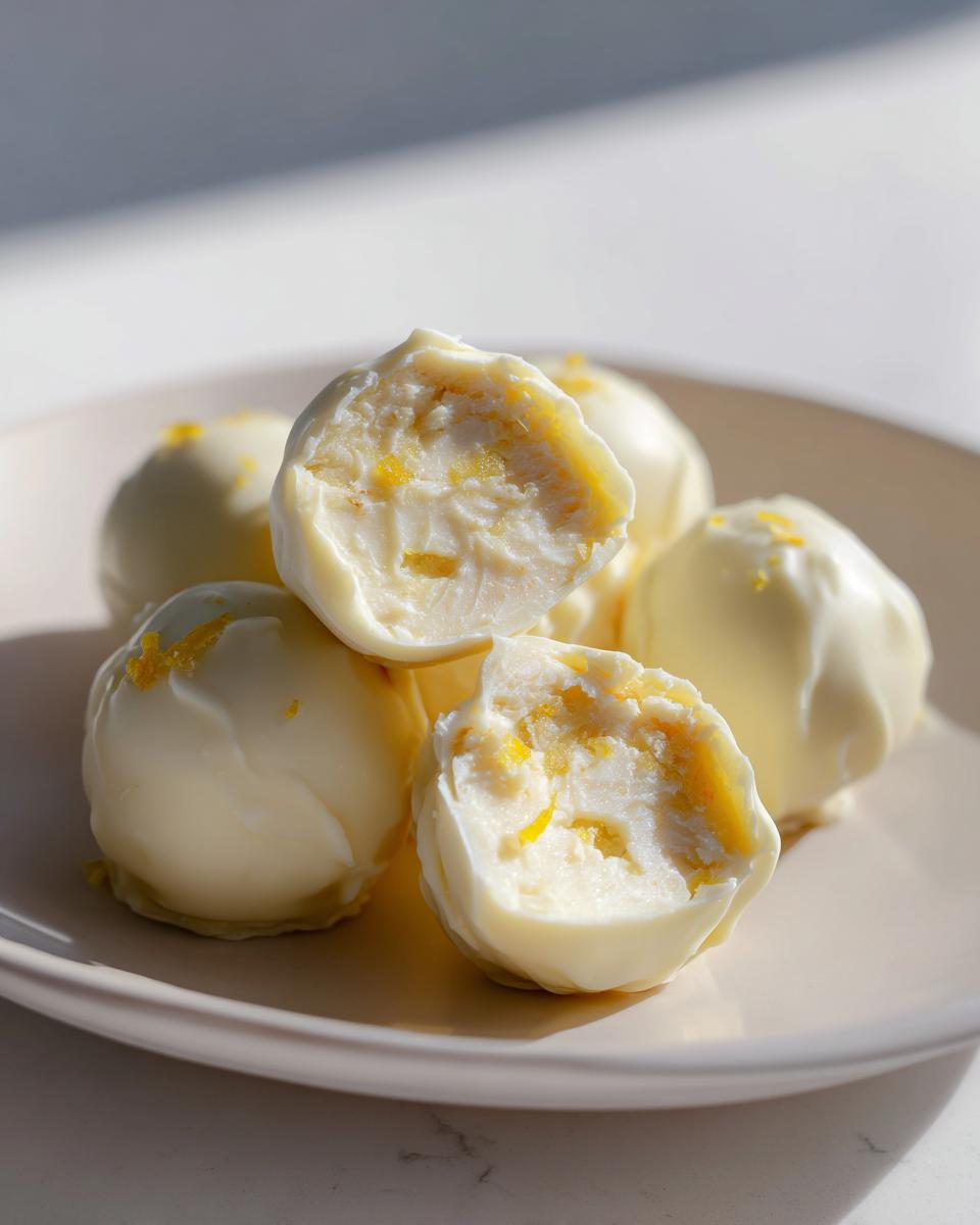 Amazing Creamy Lemon Truffles Recipe 15 Min 4 Creamy Lemon Truffles Recipe - detail 1