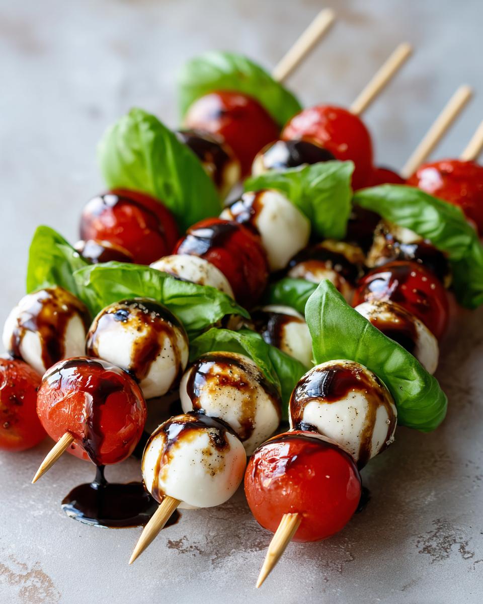 Easy Caprese Skewers Wow Every Time 4 Easy Caprese Skewers with Balsamic Glaze That Wow Every Time - detail 1