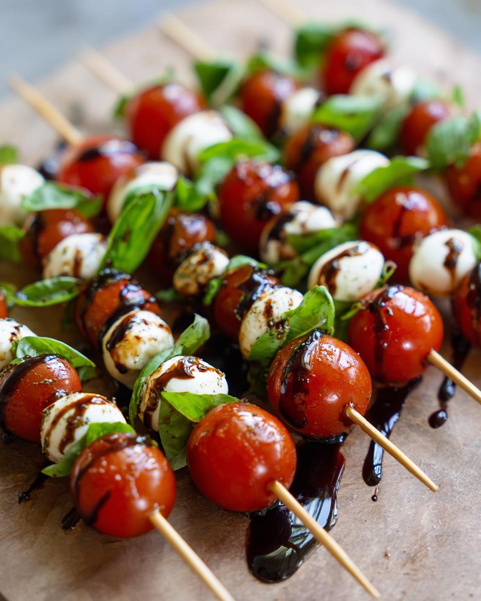 Easy Caprese Skewers Wow Every Time 5 Easy Caprese Skewers with Balsamic Glaze That Wow Every Time - detail 2