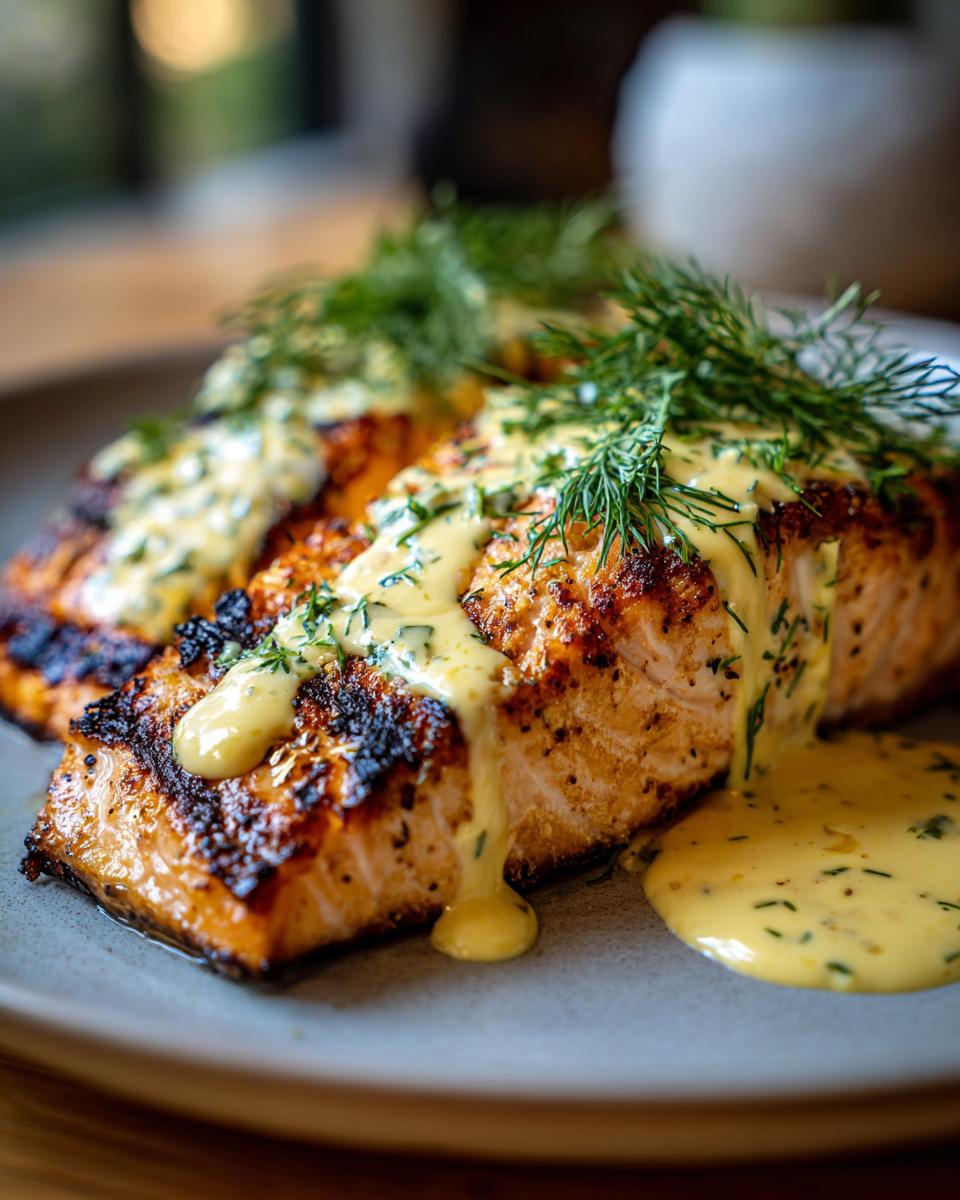 Grilled Salmon: 30 Min Flavorful Delight 7 Grilled Salmon with Dijon Mustard Sauce: A Flavorful Delight! - detail 3