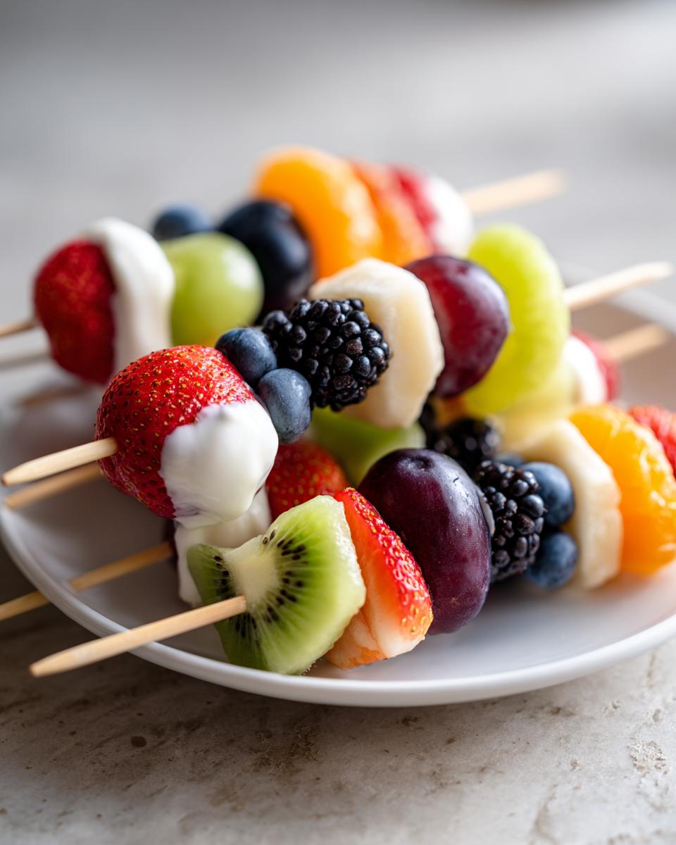 Yogurt-Dipped Fruit Skewers: 12 Delightful Bites 4 Yogurt-Dipped Fruit Skewers - detail 1