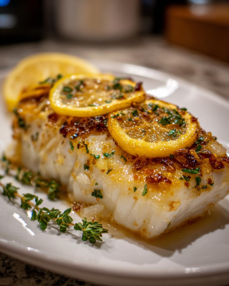 3 Flaky Secrets Baked Halibut with Garlic & Lemon 5 Baked Halibut with Garlic & Lemon - detail 1