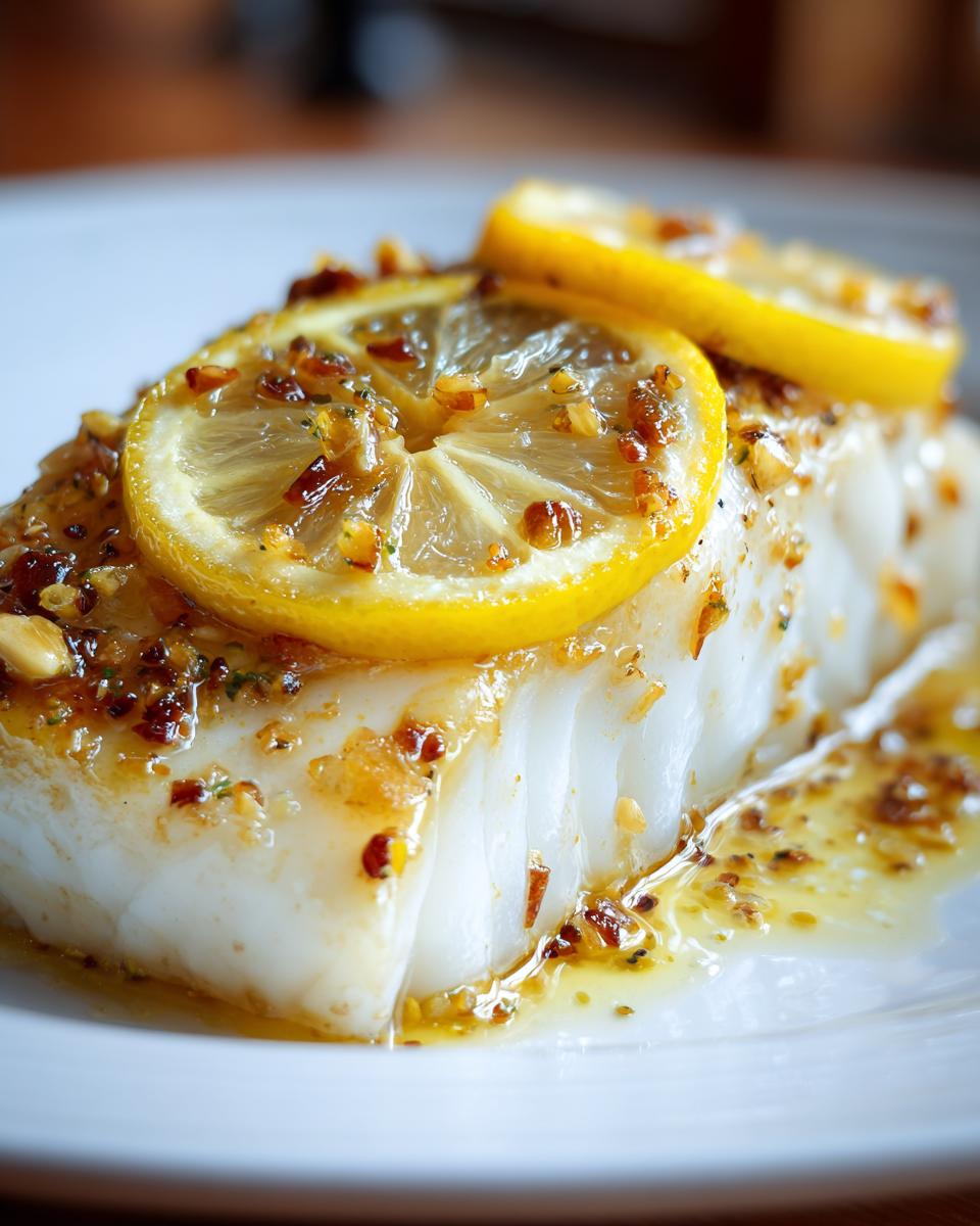 3 Flaky Secrets Baked Halibut with Garlic & Lemon 7 Baked Halibut with Garlic & Lemon - detail 3