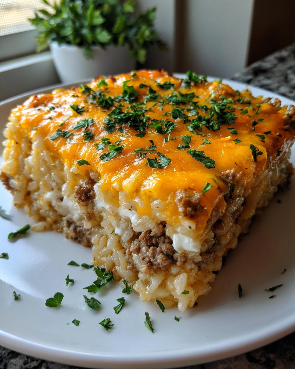 Amazing 35 Minute Cheesy Hamburger Rice Casserole 4 Cheesy Hamburger Rice Casserole - detail 1