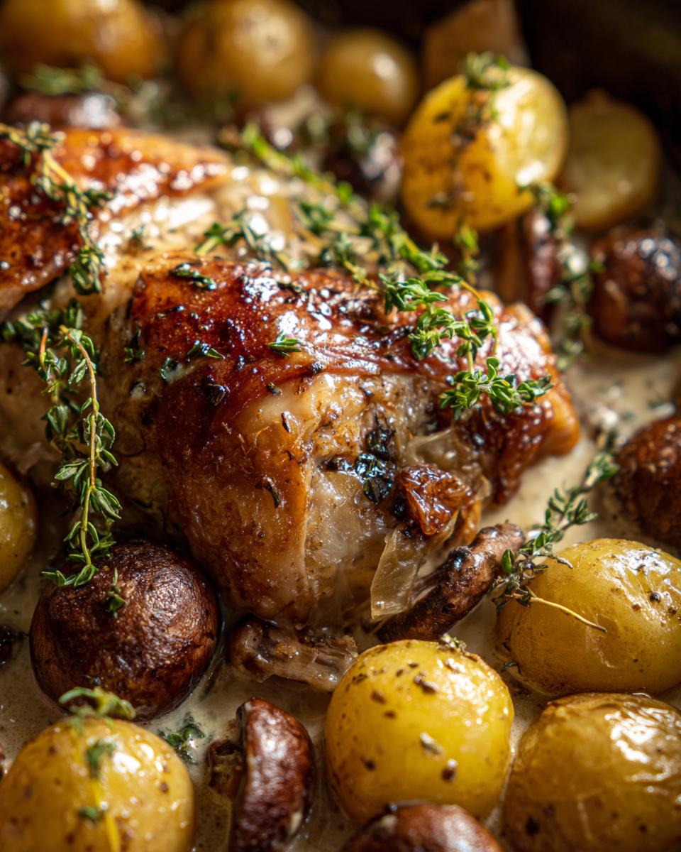 Amazing Herb Roasted Chicken, 10 Minute Prep 4 Herb Roasted Chicken in Creamy White Wine Sauce - detail 1