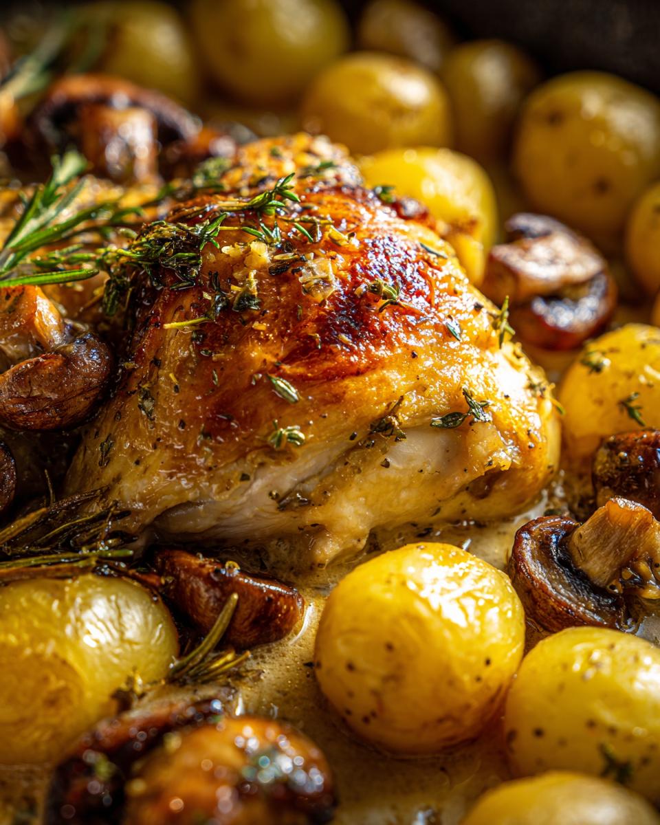 Amazing Herb Roasted Chicken, 10 Minute Prep 5 Herb Roasted Chicken in Creamy White Wine Sauce - detail 2