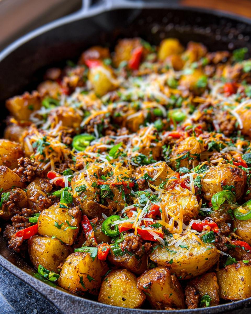 1 Amazing Mexican Ground Beef and Potato Skillet 5 Mexican Ground Beef and Potato Skillet - detail 1