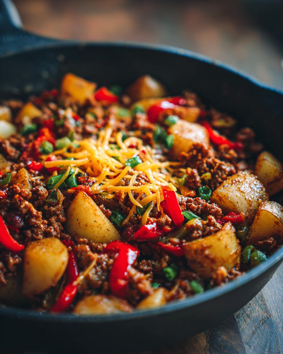 1 Amazing Mexican Ground Beef and Potato Skillet 6 Mexican Ground Beef and Potato Skillet - detail 2
