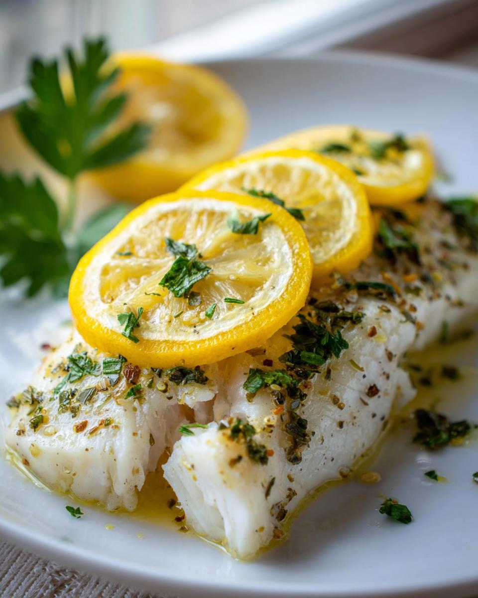 Flavorful 1-Pan Lemon Herb Tilapia Now 5 One-Pan Lemon Herb Tilapia (No Oil) - detail 2